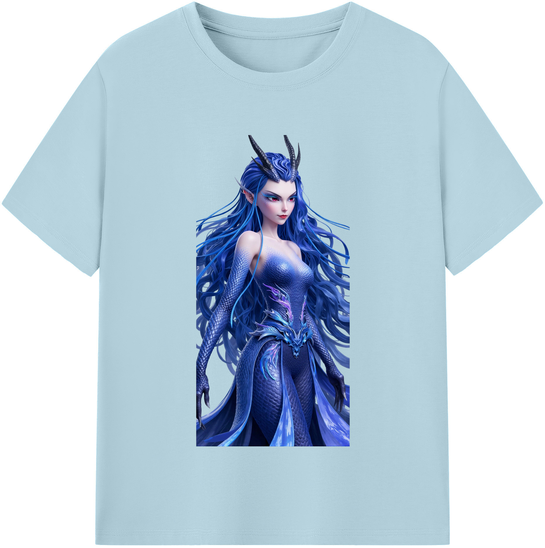 （画像用） Ne Zha 2 ナタ 魔童の大暴れ 綿100％半袖Tシャツ（フロントプリント）